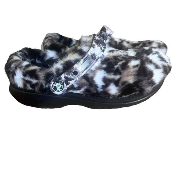 Crocs Faux Fur Classic Fur Sure Animal Print - Picture 2 of 8